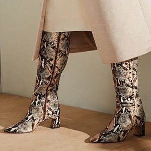 Snakeskin Tall Boots